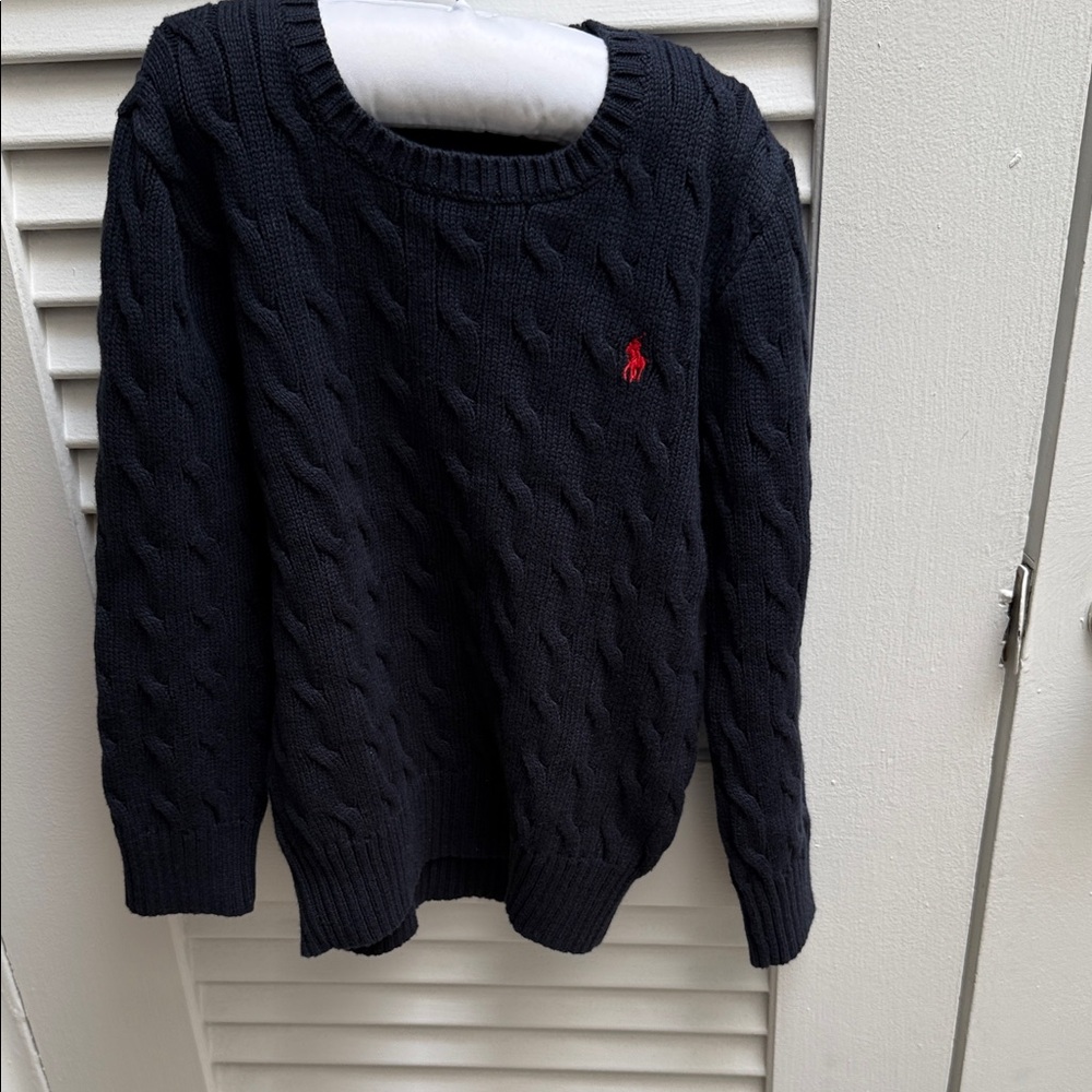 Ralph Lauren Navy Cable Knit Sweater